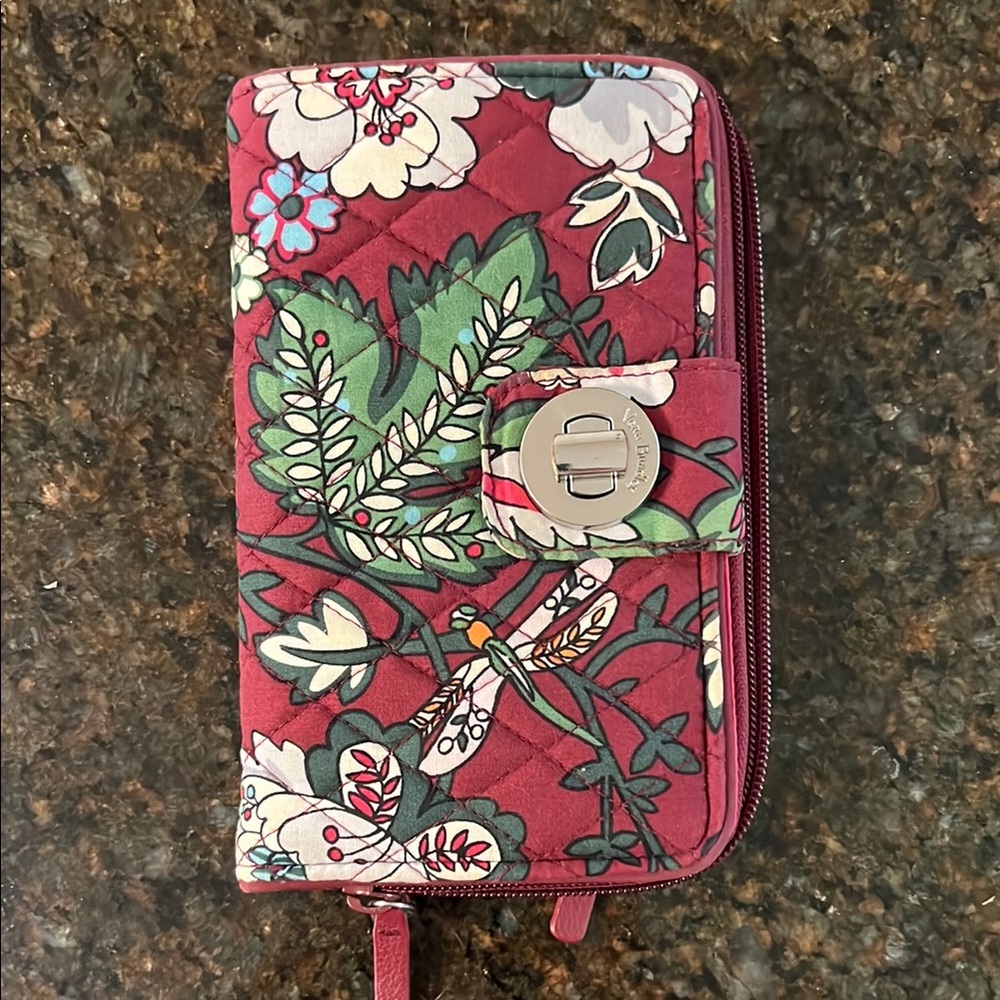Vera Bradley Floral Quilted Wallet with Zipper